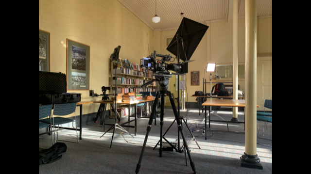 The Willsmere Library ready for filming